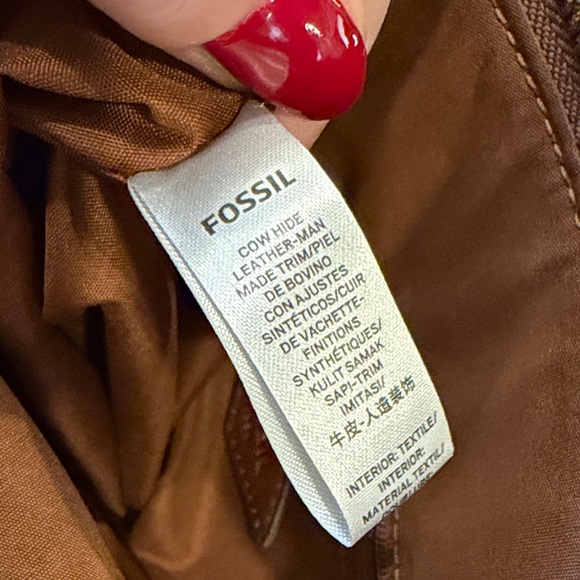 Fossil leather backpack purse main image 4
